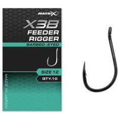 Carlige Feeder MATRIX X3B Feeder Rigger , Barbed, Nr.14, 10buc/pac