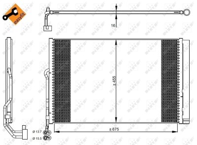 NRF 350324 EASY FIT Condensator, climatizare foto