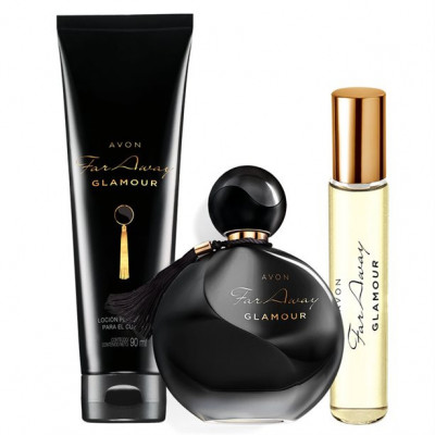 Set Far Away Glamour- Apa de parfum 50 ml, Lotiune de corp 150 ml si Mini apa de parfum 10 ml foto