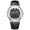 Ceas barbati Poedagar Casual Fashion Quartz Analog Piele Negru Argintiu