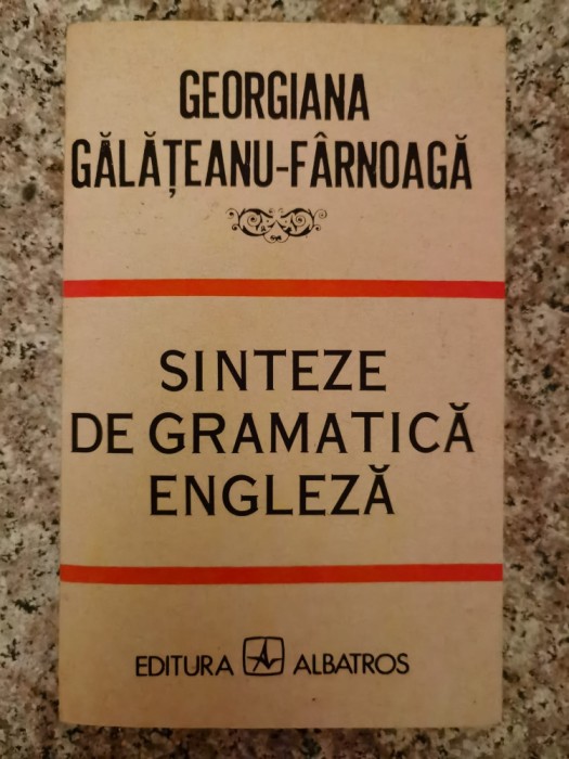 Sinteze De Gramatica Engleza - Georgiana Galateanu-firnoaga ,552976