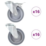 Cumpara ieftin Roti pivotante cu gaura pentru surub, 32 buc., 100 mm