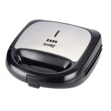 Cumpara ieftin Sandwich maker multifunctional Zass, 1000 W, 3 placi teflonate, 23 x 13 cm, ABS, Negru/Gri