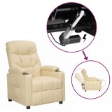 vidaXL Fotoliu cu ridicare, crem, material textil