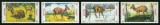Mongolia 1986 - Seria Completă Cerbul Moscat / Cerbul cu Moscul (Moschus moschiferus / Siberian Musk Deer) 4 Valori x 60 Mung MNH -MNG1