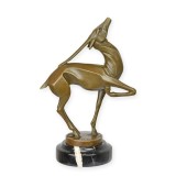 Pui de cerb-statueta din bronz cu un soclu din marmura BJ-86