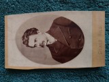 SUPERBA fotografie , anul 1879,atelier celebru GLACE BILD -PHOTOGRAPHIE DE PESTH , personalitati comunitatea aromanilor ,inscrisuri pe verso