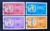 Serie Completă Elveția Serviciul Poștal ONU Geneva 1975 Organizația Mondială a Sănătății OMS WHO Emblema Șarpelui Ștampilate - A0023