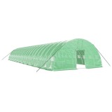 Cumpara ieftin Sera cu cadru din otel, verde, 132 m&sup2;, 22x6x2,85 m