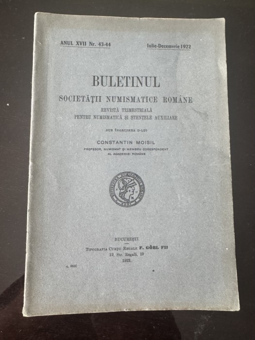 Buletinul societatii numismatice romane 1923