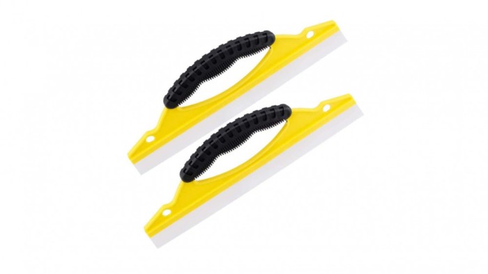 Set 2 raclete de curatare, Silicon, 30x10 cm, Galben