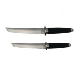 Set doua cutite de vanatoare, IdeallStore&reg;, otel inoxidabil, argintiu, 43 cm, toc inclus