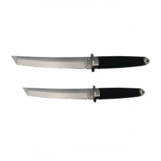 Set doua cutite de vanatoare, IdeallStore&reg;, otel inoxidabil, argintiu, 43 cm, toc inclus