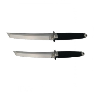 Set doua cutite de vanatoare, IdeallStore&amp;reg;, otel inoxidabil, argintiu, 36 cm, toc inclus foto