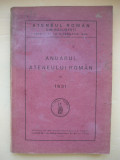 ANUARUL ATENEULUI ROMAN - 1931