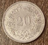 C50 - Moneda foarte veche - Elvetia - 20 rappen - 1992