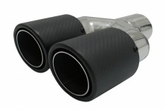 Toba Ornament Evacuare Fibra Carbon Mat Orificiu de admisie 5.8 cm Partea Stanga Performance AutoTuning foto