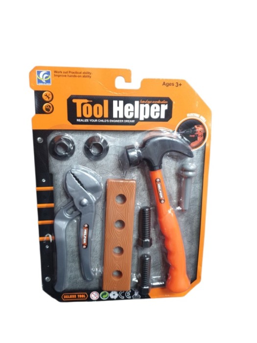 Set de unelte pentru copii , trusa completa de bricolaj, din plastic rezistent