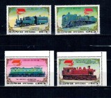 DPR Korea 1988 - Locomotive istorice, serie neuzata