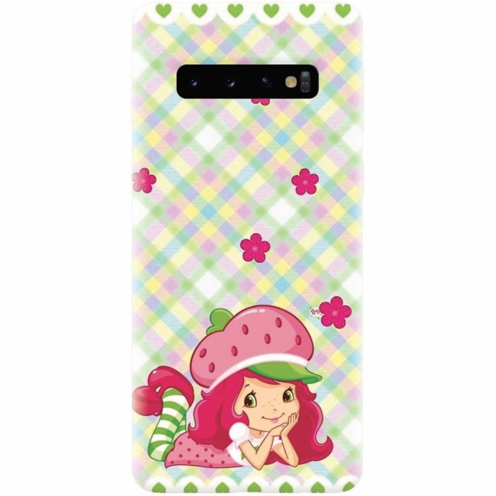 Husa silicon personalizata pentru Samsung Galaxy S10, Strawberry Girl