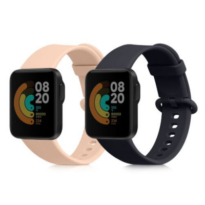 Set 2 curele pentru Xiaomi Mi Watch Lite/Redmi Watch, Kwmobile, Albastru/Roz, Silicon, 54778.10 foto