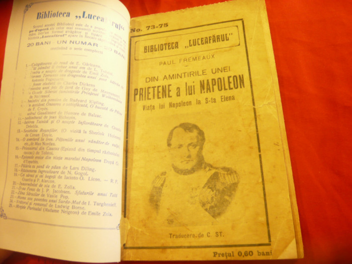 Paul Fremeaux - Din Amintirile unei prietene a lui Napoleon - Viata la St.Elena