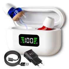 Aparat Auditiv Reincarcabil Digital NeoHGS93, Sunet Clar, Fara Ecou, Incarcare Rapida, Operare Simpla, Design Compact si Usor, Afisaj Nivel Baterie, D