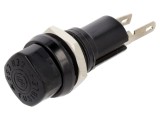 Suport siguranță pe panou 5x20mm, 6,3A, negru