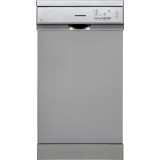 Masina de spalat vase Heinner HDW-FS4552DSE++, 10 seturi, Rapid 30&rsquo;, Eco, Aquastop, Cos ajustabil, 11 l, 85 cm, Argintiu
