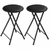 Set 2 Tabureti Pliabili Structura Metal 30x42cm Grunberg Z50