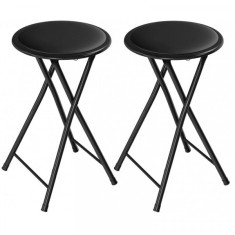 Set 2 Tabureti Pliabili Structura Metal 30x42cm Grunberg Z50 foto