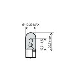Bec Moto 12V 5W W2.1x9.5d MBS, Lampa semnalizare, Pozitie