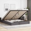 VidaXL Cadru pat otoman fără saltea gri 180x200 cm piele artificială