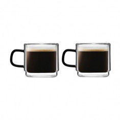 Vialli Design set de cești espresso Carbon 80 ml (2-pack)