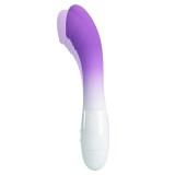 Vibrator Punctul G Elemental, 30 Moduri Vibratii, Silicon, Mov/Alb, 19 cm