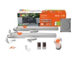 Kit automatizare poarta batanta Nice Home ARIA200S, 24V, pentru 2 canate, cu fotocelule, lampa si telecomanda