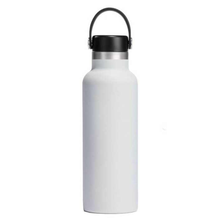 Sticla termos metalica Pufo Traveler pentru bauturi, izoterm, 500 ml, alb