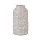 Vaza decorativa din ceramica, 10x20 cm, Bej, ATU-081889, Oem
