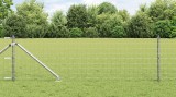 VidaXL Gard Euro cu 7 St&acirc;lpi cu V&acirc;rf 0.6x10 m Oțel Galvanizat
