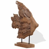 vidaXL Sculptură pește Teak 40x12x57 cm 244565