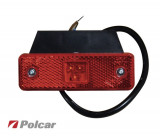 Lampa gabarit auto BestAutoVest 12/24V dreptunghiulara rosie cu leduri, 98x31x18mm , 1 buc. Kft Auto, Polcar