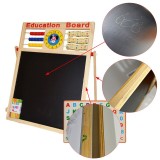 Cumpara ieftin Tabla cu socotitoare, 2 fete, 46x23 cm, cifre litere magnetice, suport lemn, RESIGILAT