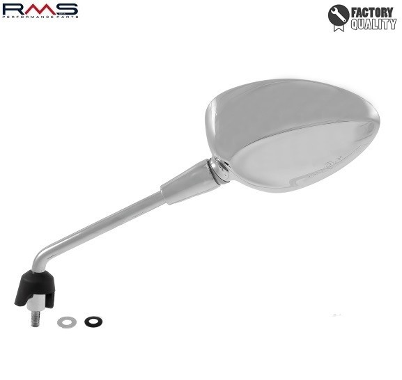 Oglinda (retrovizor) stanga Vespa Sprint 50 (14-22) - Sprint 125 IGET (16-20) - Sprint 150 IGET (16-22) - culoare: argintiu