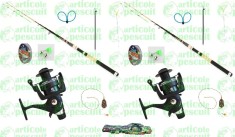 Kit complet feeder,lansete,mulinete,husa,monofilament,monturi... foto