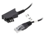 Cablu Telefon Goobay RJ45 - Mufă F TAE 1m Negru 71812