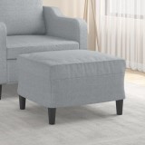 VidaXL Taburet, gri deschis, 60x50x41 cm, material textil