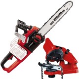 Einhell GE-LC 36/35 Li PXC + GC-CS 85 E - Drujba fara acumulatori si incarcator Li-Ion 18 V - Ah 35 cm 15 m/s + Masina de ascutit lanturi 85 W 108x23x