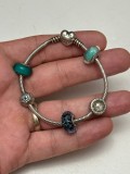 BRATARA ARGINT 925 - PANDORA - ALE - 3 Charmuri + 2 Opritoare - ORIGINALA !