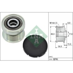 Fulie alternator BMW 1, 2, 3, 4, 5, X1, X3, X4, X5, Z4; Ford B-Max, EcoSport, Fiesta, Focus, Tourneo Courier, Transit Courier, , INA
