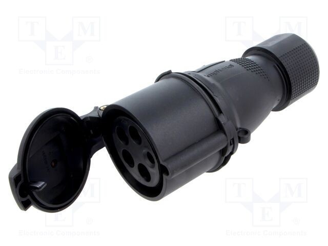 Conector alimentare AC trifazat AMPHENOL IP&amp;S 32A 415V mufă mamă IP44